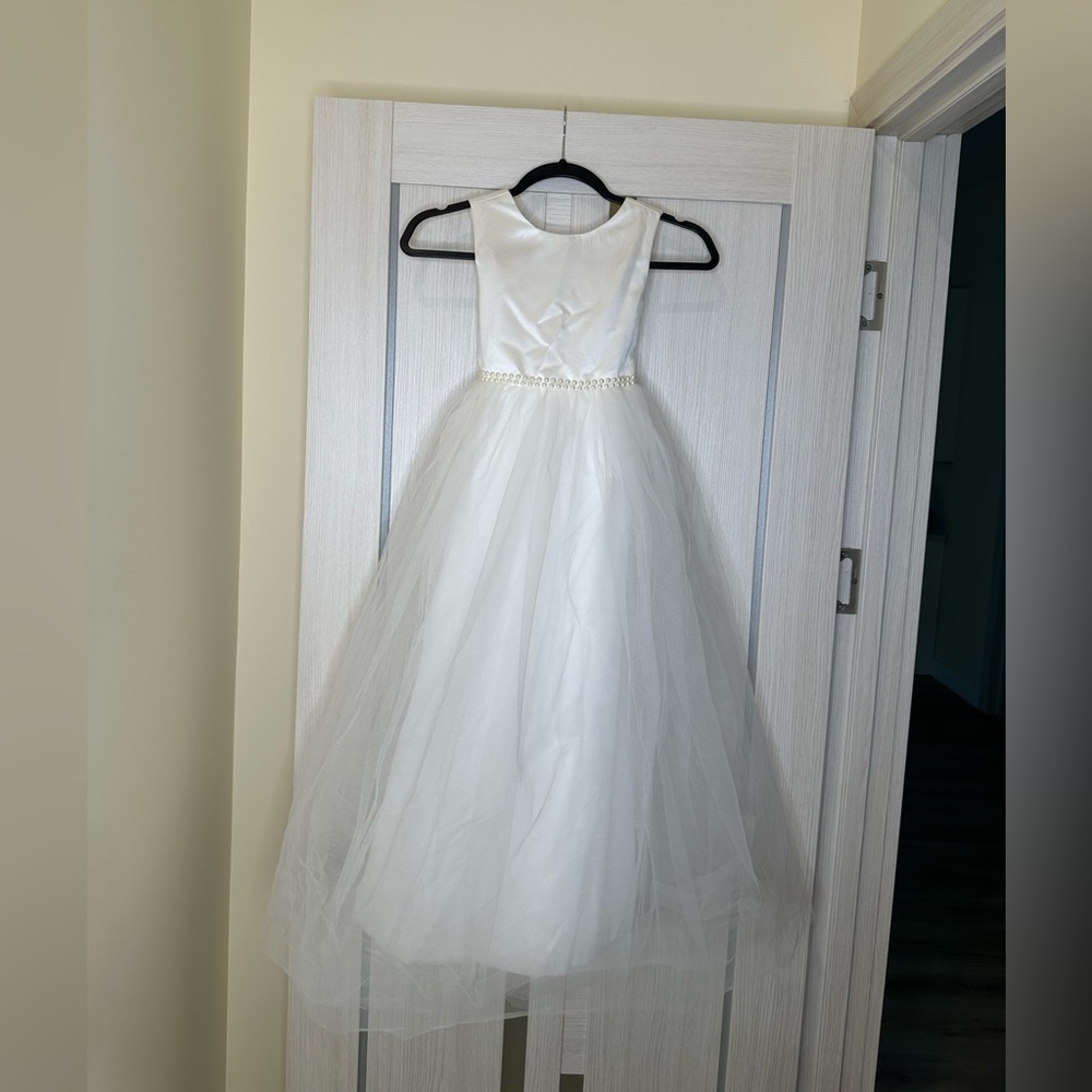 White Formal Kids Dress